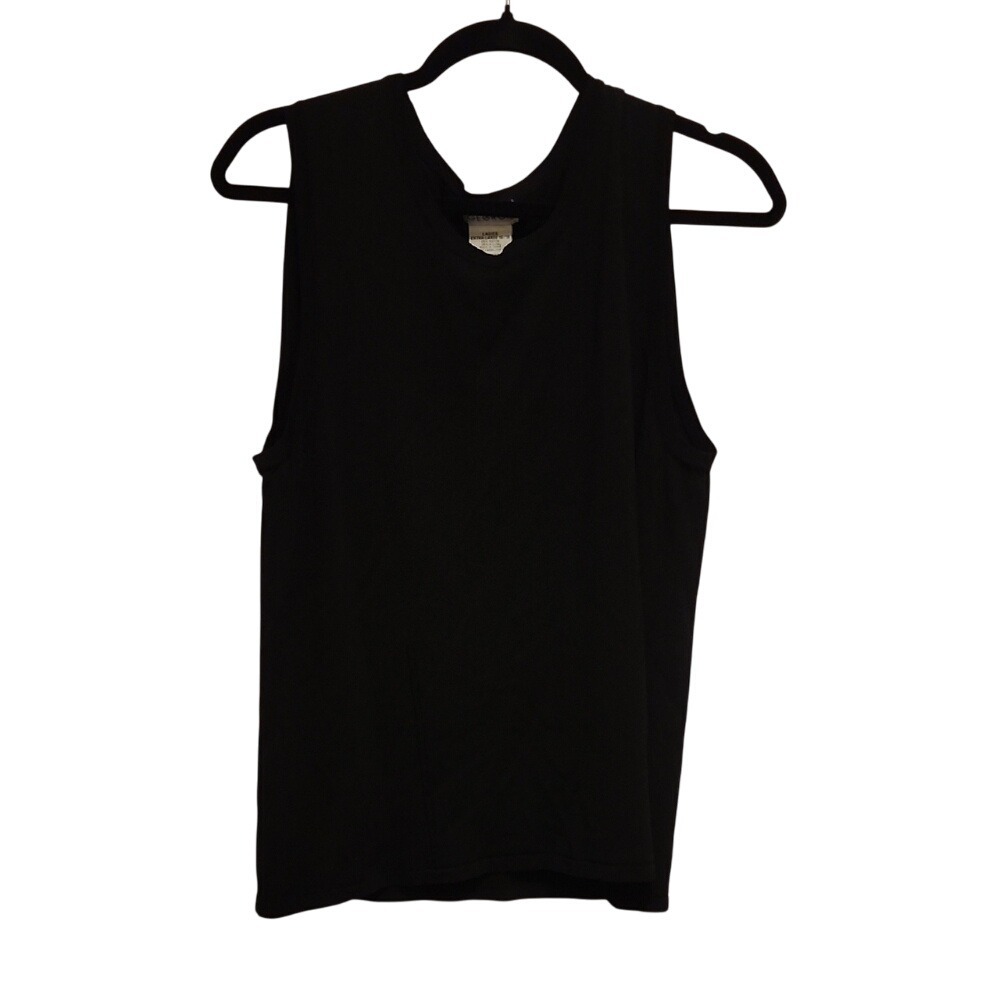 5 for‎ $20 George Tank XL16/18 Black Ribbed Rayon Blend knit Minimalist Capsule